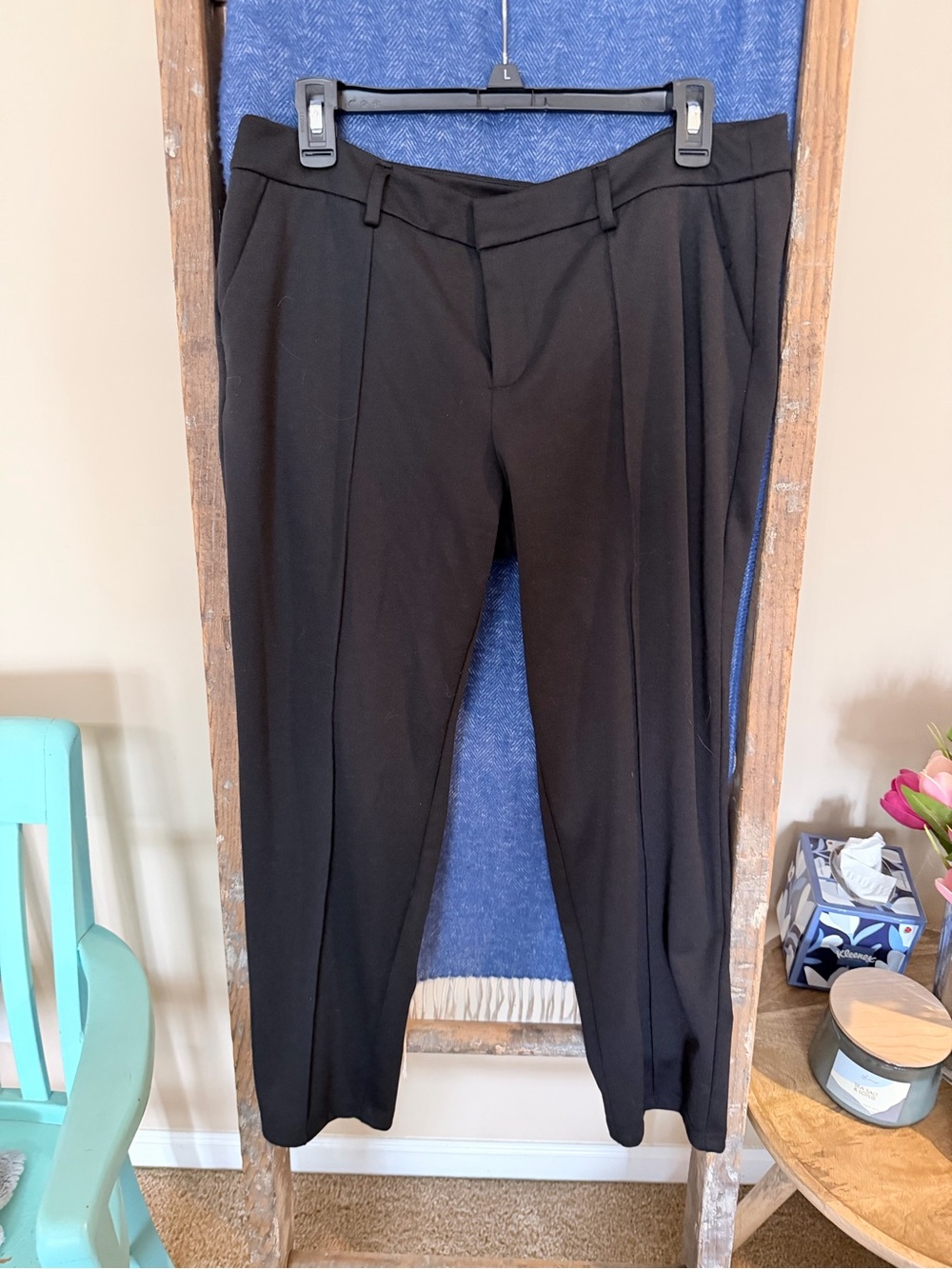 Elle Men's Black Dress Pants - Pleated Front